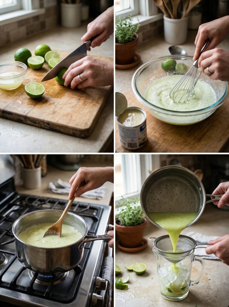 Brazilian limeade with condensed milk 14 Cooking Brazilian limeade with milk 202606101914