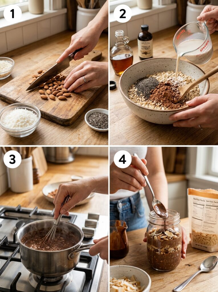 High Protein Almond Joy Overnight Oats: A Delicious and Healthy Breakfast 14 Cooking almond joy overnight oats 202605291410
