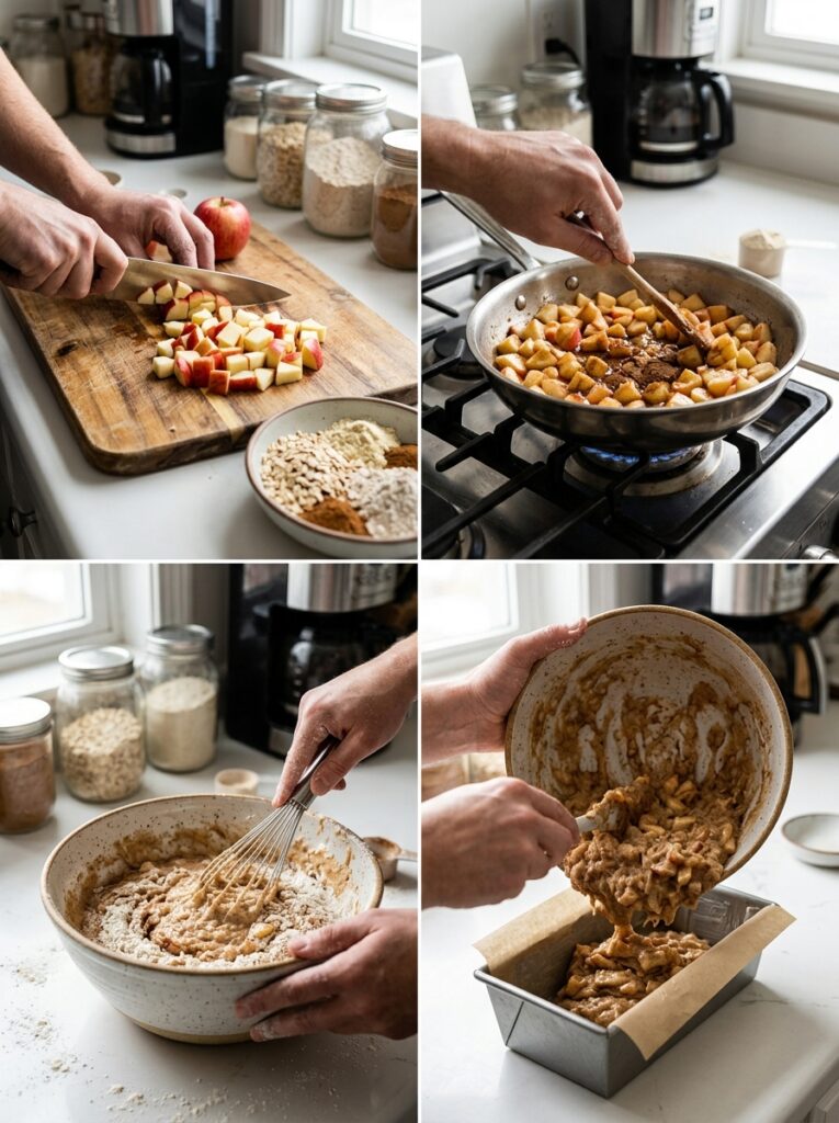 Cooking apple cinnamon loaf step… 202605211210