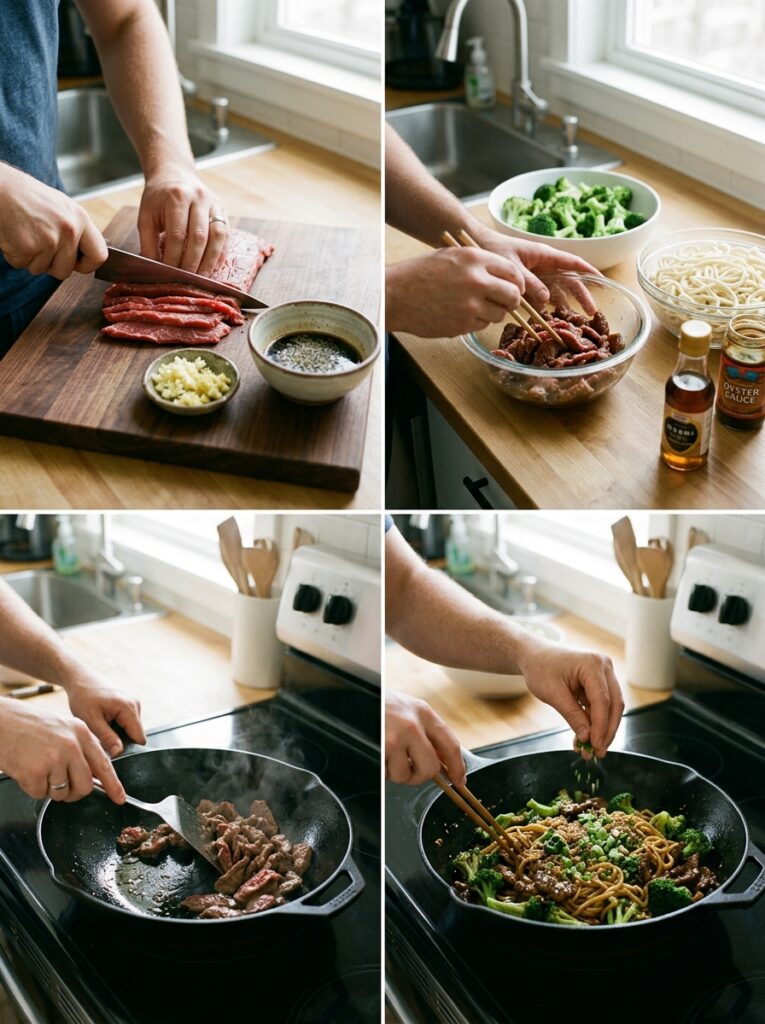 High Protein Beef and Broccoli Noodles 14 Cooking beef broccoli noodles st… 202605211217