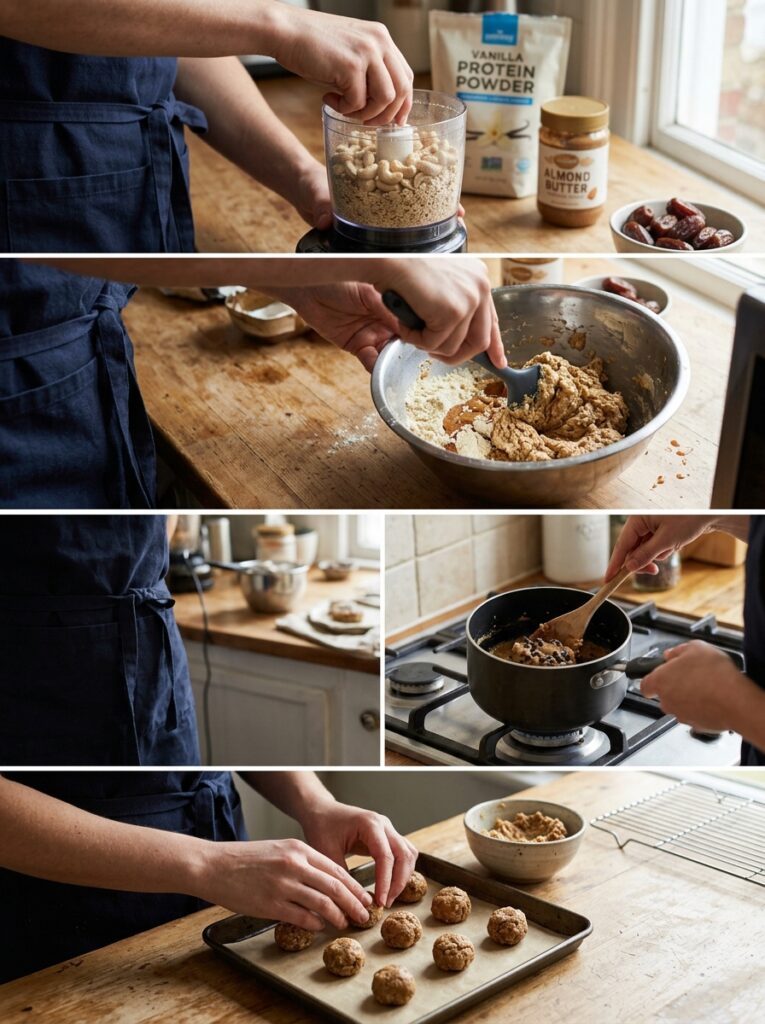 High Protein Cashew Cookie Bites: The Ultimate Healthy Homemade Recipe 14 Cooking cashew cookie bites step… 202605142104