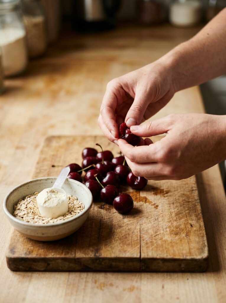 high protein cherry vanilla oats: The Ultimate Healthy Breakfast Recipe 3 Cooking cherry vanilla oats step… 202605291347