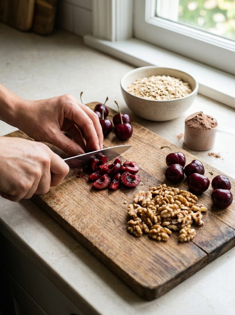 high protein chocolate cherry bites 14 Cooking chocolate cherry bites 202605132250