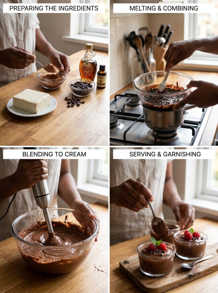 High protein chocolate mousse tofu 14 Cooking chocolate mousse tofu 202606081657