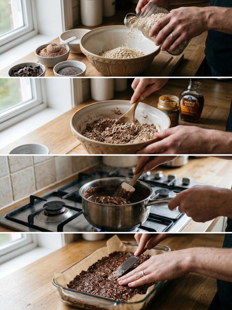 Cooking chocolate oat bars step … 202605171531