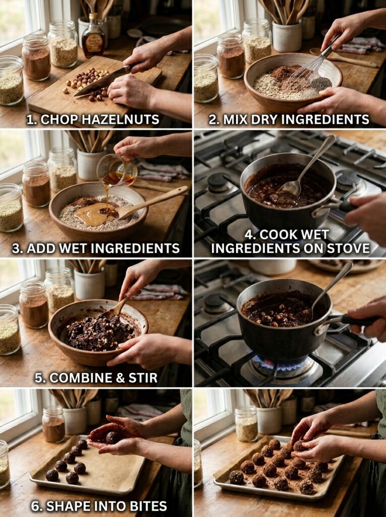 high protein cocoa hazelnut bites 14 Cooking cocoa hazelnut bites 202605081150