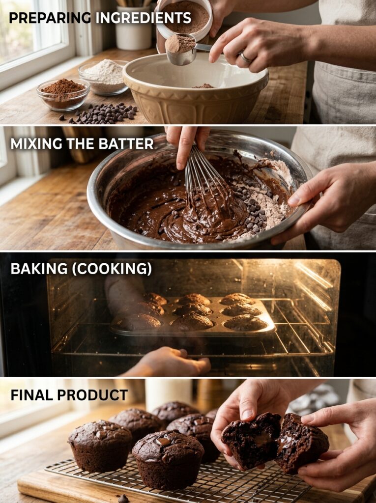 Cooking double chocolate muffins… 202605161226