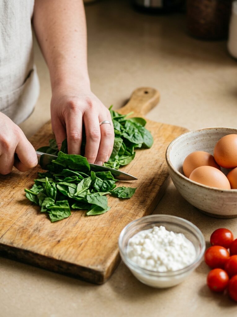 High Protein Baked Eggs With Spinach: A Delicious and Healthy Breakfast Recipe 14 Cooking high protein baked eggs 202605081309