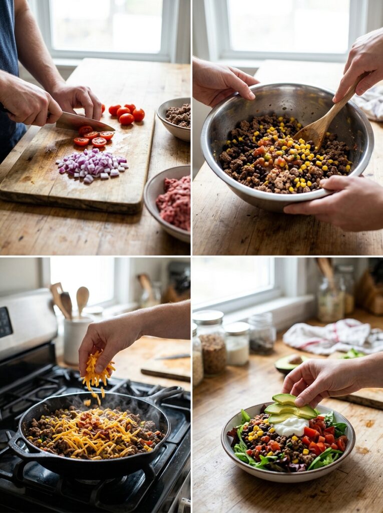 High Protein Cheeseburger Bowl: Ultimate Recipe Guide 14 Cooking high protein cheeseburge… 202605081831