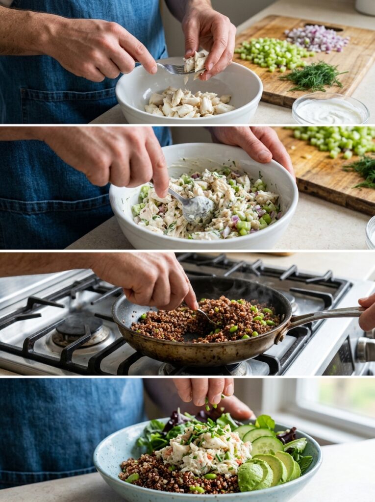 High Protein Crab Salad Bowl 14 Cooking high protein crab salad 202605231341