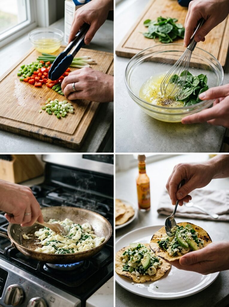High Protein Egg White Breakfast Tacos: Delicious Homemade Recipe 14 Cooking high protein egg tacos 202605021237