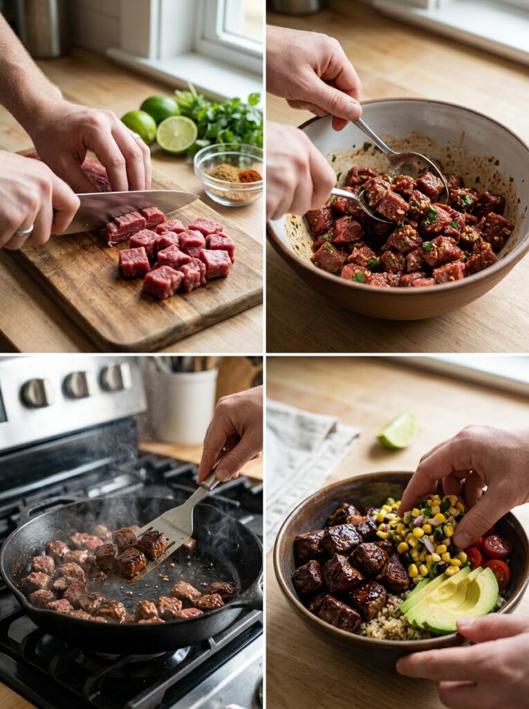 High Protein Steak Taco Lunch Bowl 14 Cooking high protein steak taco 202605291421