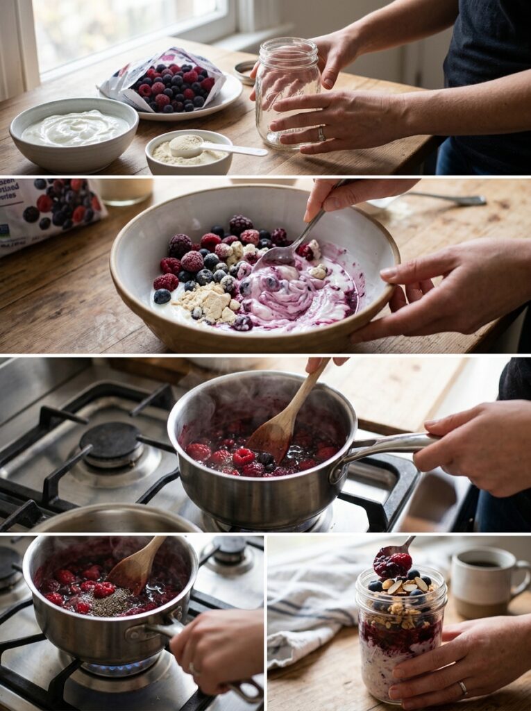 High Protein Mixed Berry Breakfast Jar 14 Cooking mixed berry breakfast jar 202605311501
