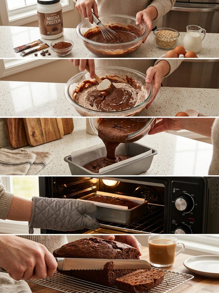 High Protein Mocha Breakfast Loaf 3 Cooking mocha breakfast loaf 202605231407