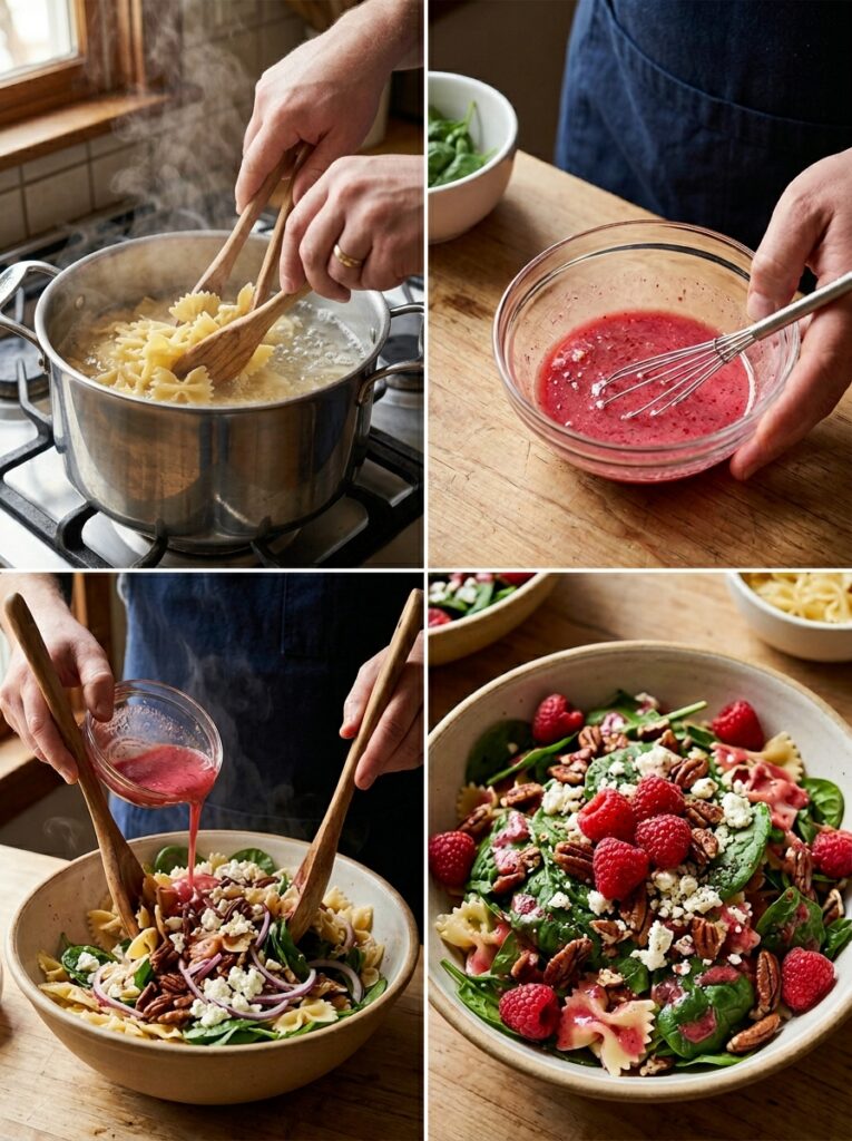 Tangy raspberry vinaigrette pecan pasta salad 14 Cooking raspberry vinaigrette pe… 202606061921