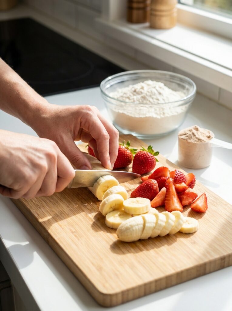 High Protein Strawberry Banana Muffins 14 Cooking strawberry banana muffin… 202605132247