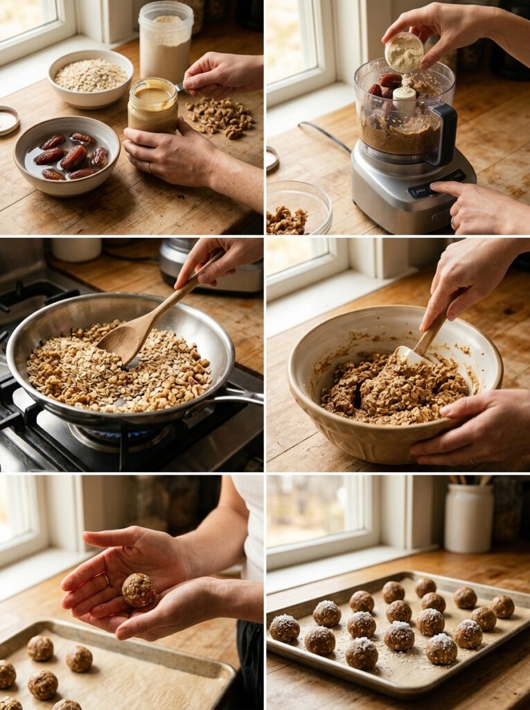 High Protein Tahini Date Bites 14 Cooking tahini date bites process 202605121458