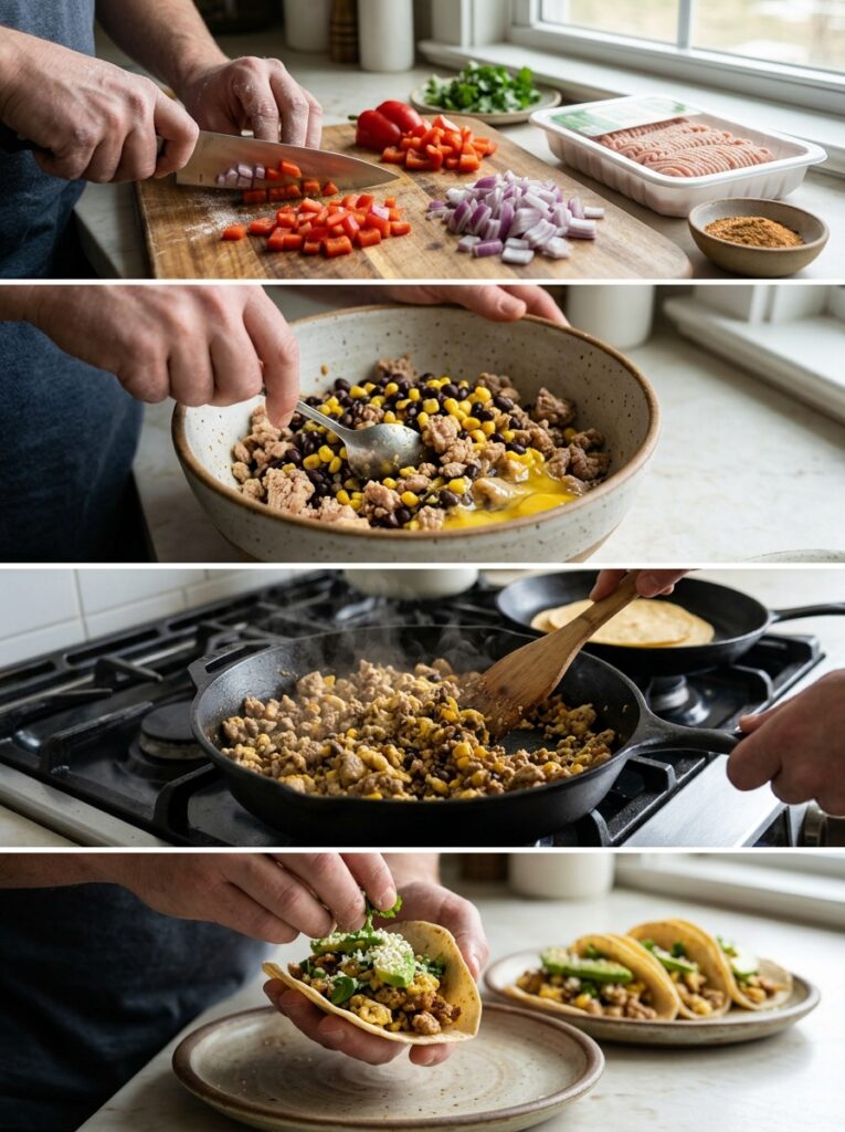 Cooking turkey breakfast tacos s… 202605021256