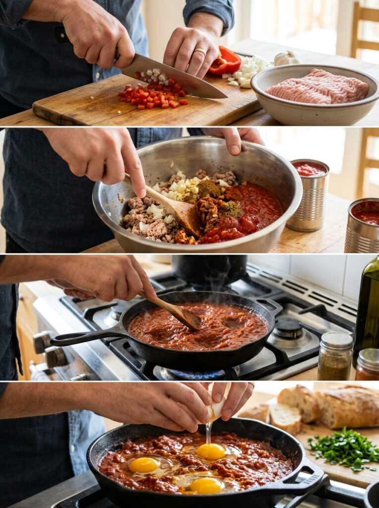 High Protein Turkey Shakshuka Skillet: A Hearty, Flavor-Packed Breakfast for Busy Mornings 14 Cooking turkey shakshuka skillet 202605091747