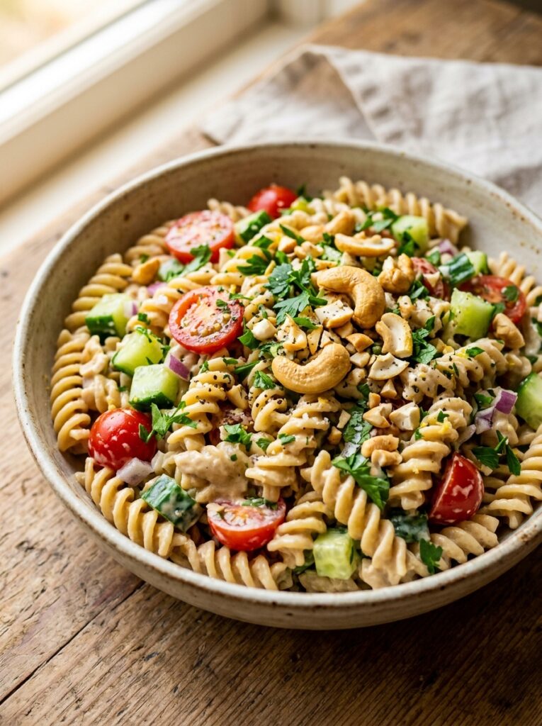 Creamy cashew dressing vegan pasta salad 12 Creamy cashew dressing vegan pas… 202606051601