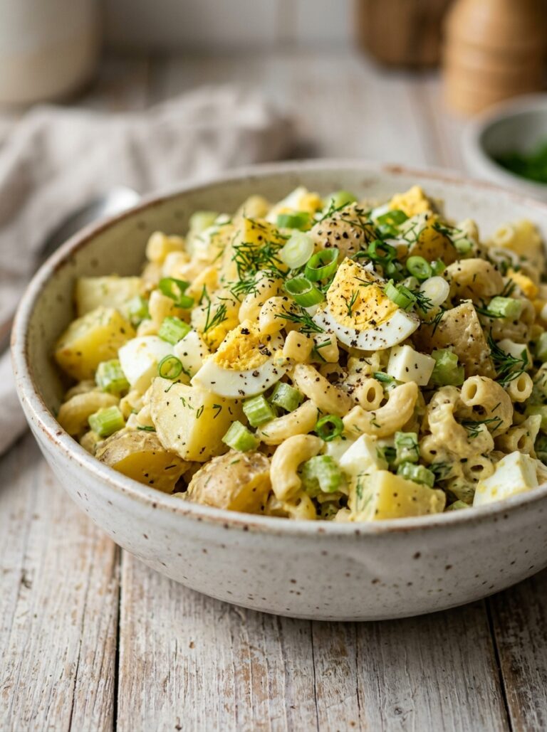 Creamy mustard egg potato pasta 202606061944