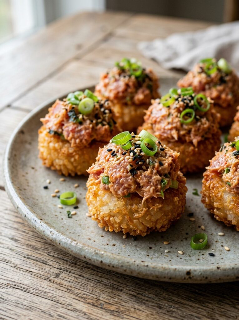Crispy rice bites with spicy tuna 12 Crispy rice bites spicy tuna 202606091543
