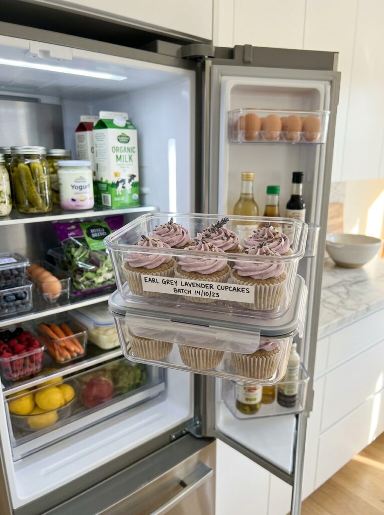 Earl Grey Lavender Cupcakes Frosting: A Complete Homemade Recipe 16 Cupcakes in fridge organization 202606111501