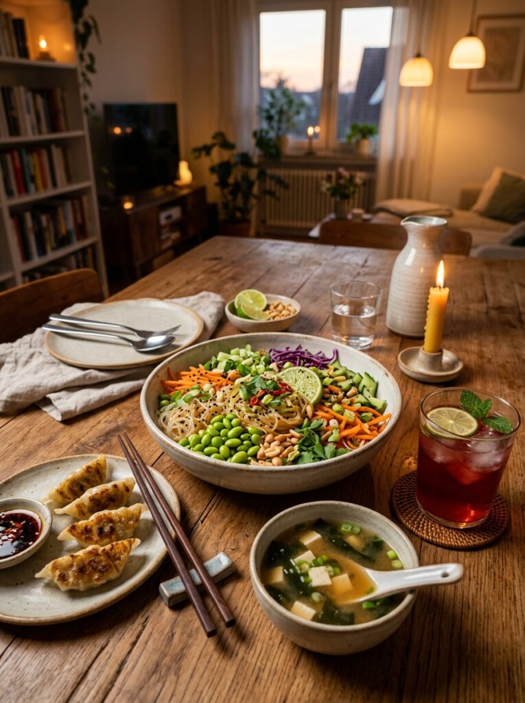 Zesty lime edamame ginger noodle salad 15 Edamame ginger noodle salad setup 202606061936