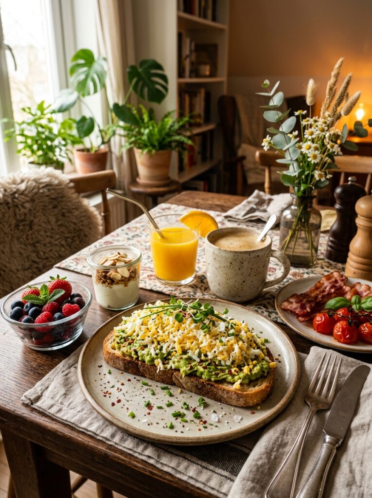 Egg toast with avocado setup 202606091519