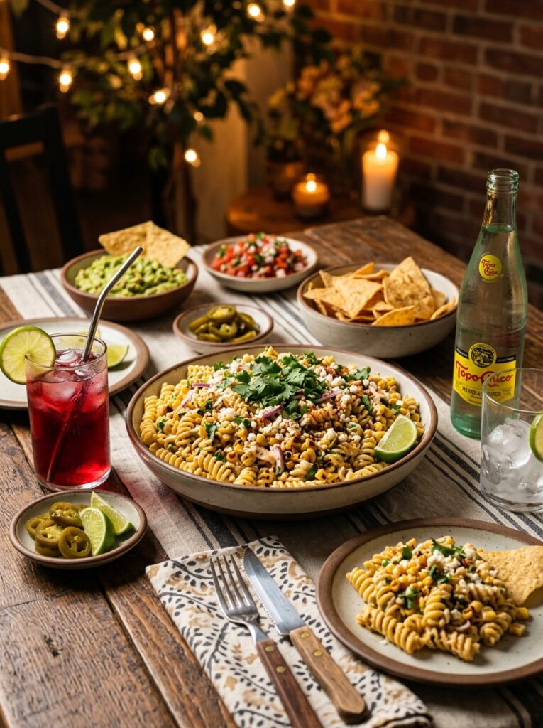 Elote Mexican Street Corn Pasta Salad 15 Elote corn pasta salad setup 202606041557