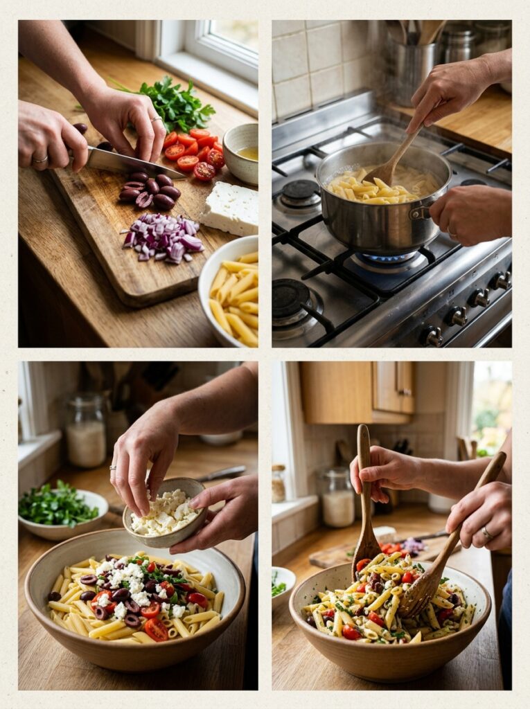 Greek Feta and Olive Pasta Salad: A Quick Mediterranean Delight 14 Feta olive pasta salad cooking 202606031732