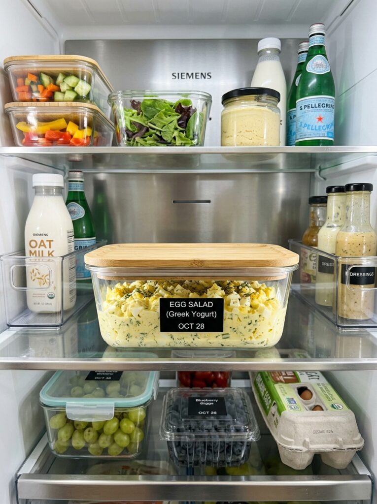 Healthy Egg Salad with Greek Yogurt: A Creamy, Protein-Packed Recipe 16 Food containers with egg salad 202606081648
