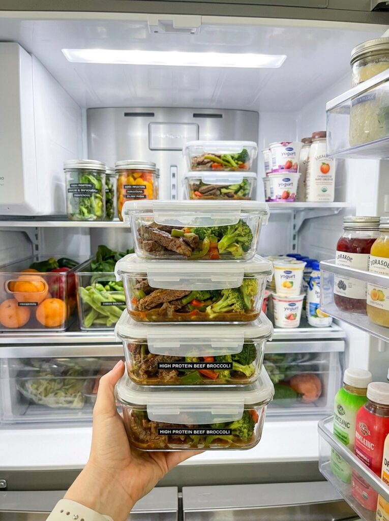 High Protein Beef Broccoli Skillet Recipe 16 Food storage containers beef bro… 202605131638