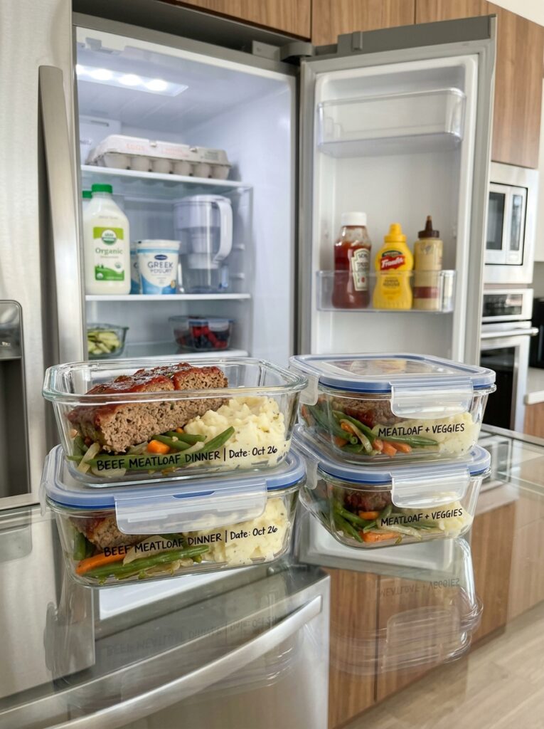 High Protein Beef Meatloaf Dinner Recipe 16 Food storage containers beef mea… 202605142211