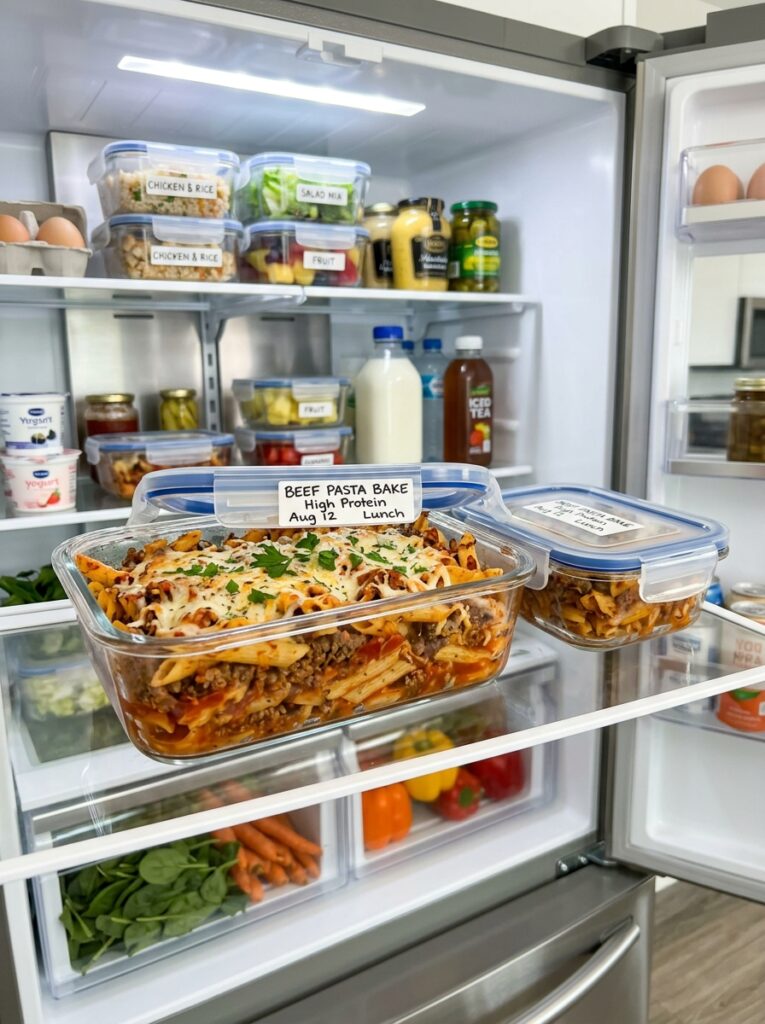 High Protein Beef Pasta Bake: A Hearty Homemade Recipe 16 Food storage containers beef pasta 202605081120