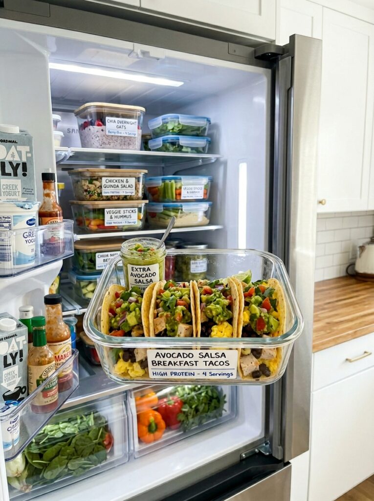 High Protein Avocado Salsa Breakfast Tacos: Ultimate Recipe Guide 16 Food storage containers breakfas… 202605042115
