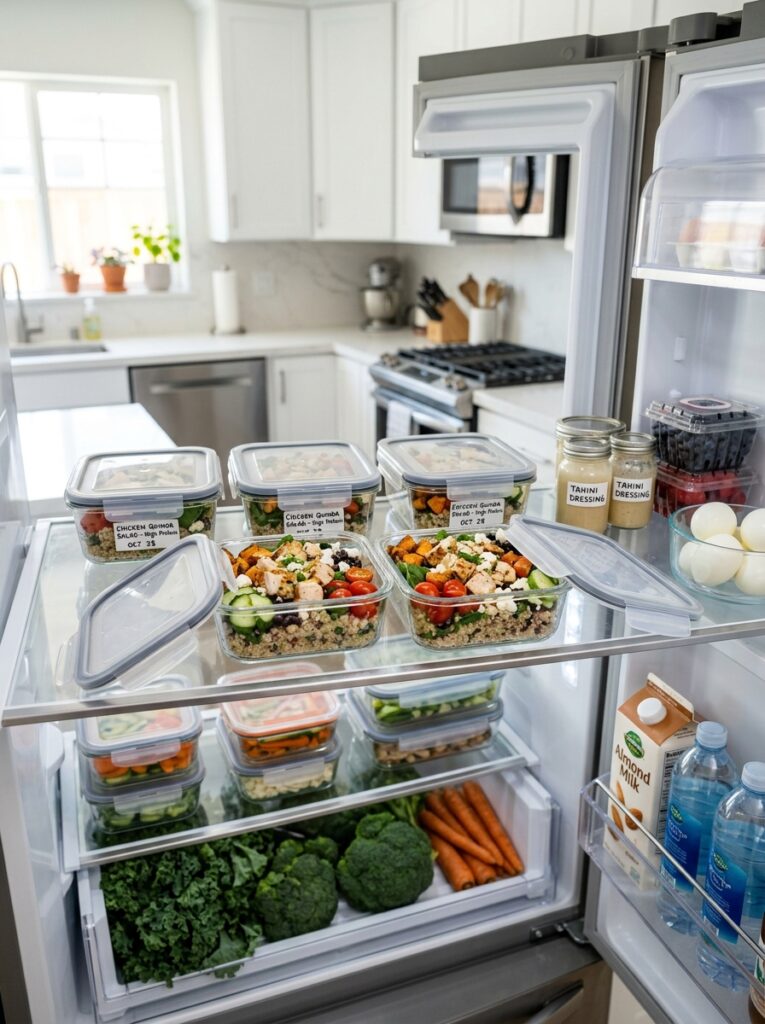 High Protein Chicken Quinoa Lunch Salad 16 Food storage containers chicken … 202605161149