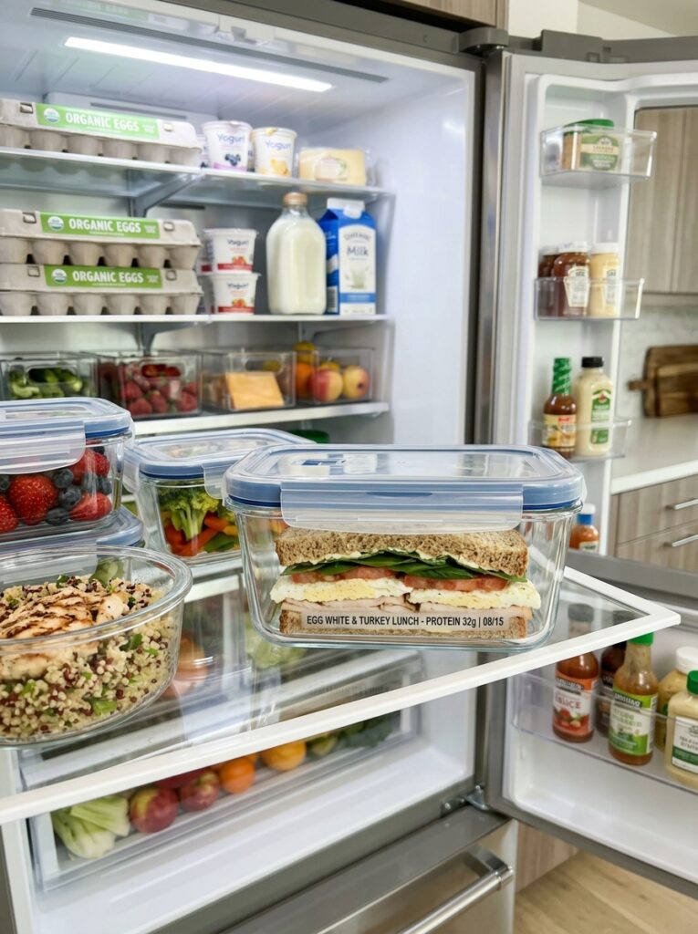 High Protein Egg White Lunch Sandwich: Ultimate Recipe 16 Food storage containers fridge o… 202605081141