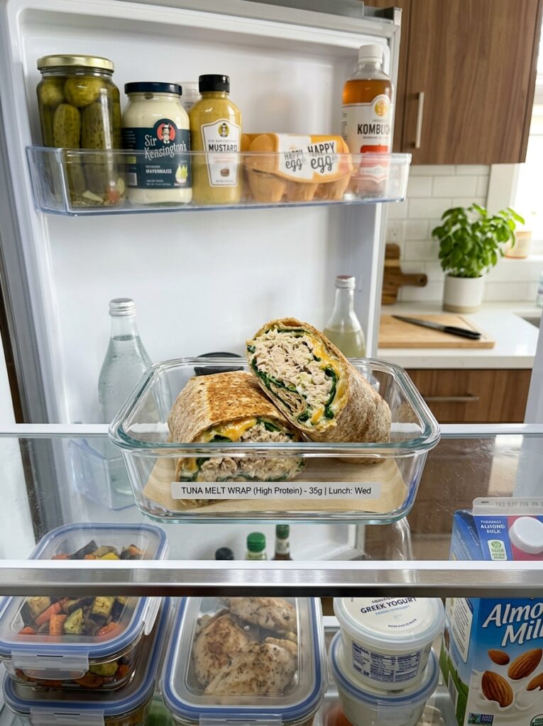 High Protein Tuna Melt Wrap: The Ultimate Healthy Lunch Recipe 16 Food storage containers tuna melt 202605221552