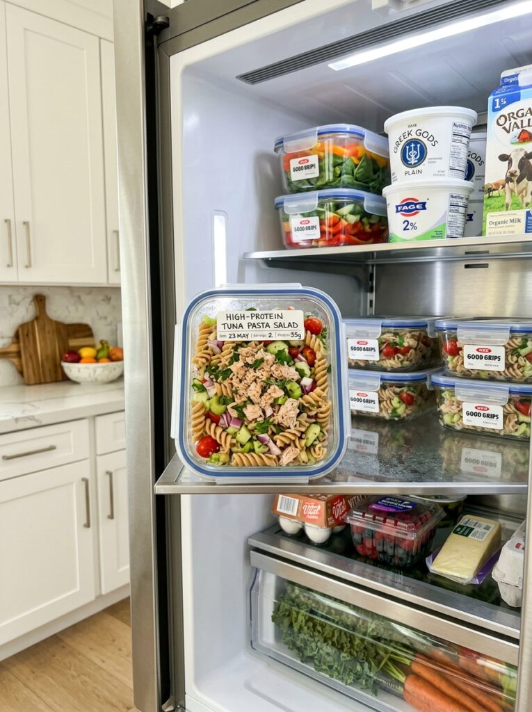 High Protein Tuna Pasta Salad: The Ultimate Healthy Meal Prep 16 Food storage containers tuna pas… 202605211205