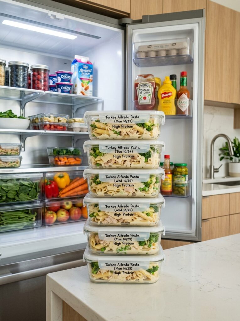 high protein turkey alfredo pasta: The Ultimate Healthy Comfort Food 5 Food storage containers turkey a… 202605091758
