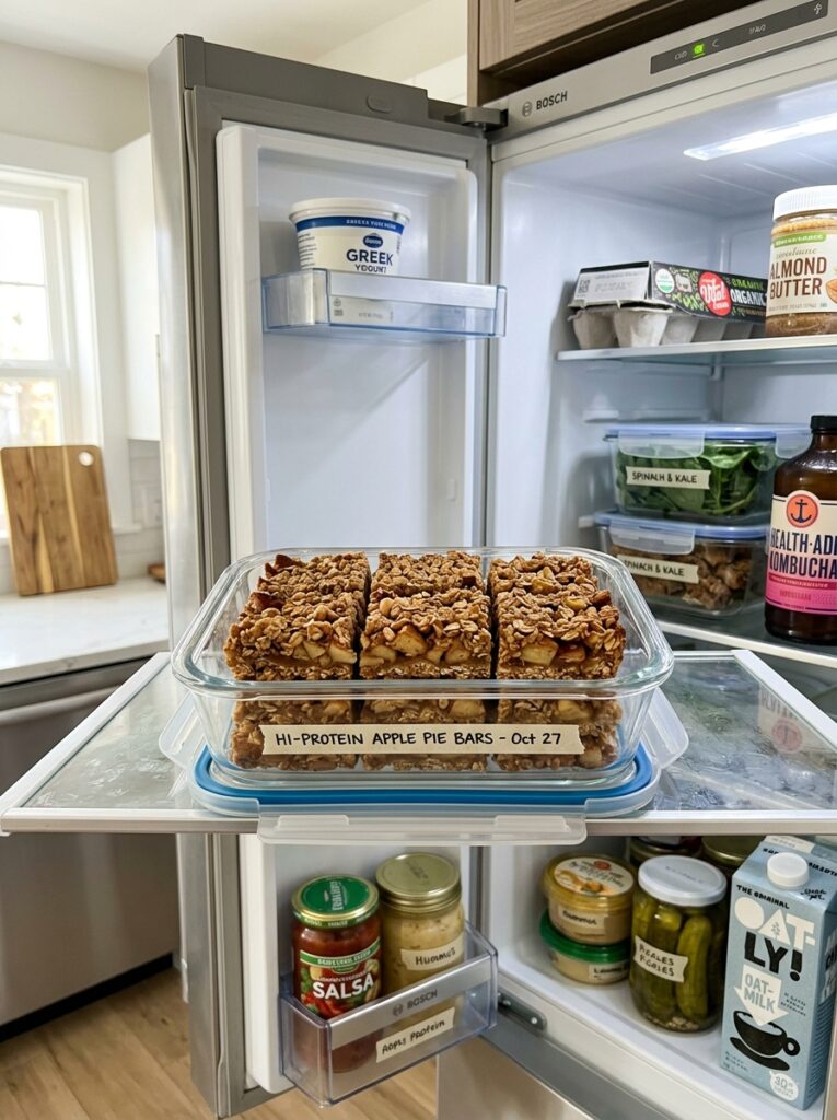 high protein apple pie bars 16 Food storage containers with bars 202605241409
