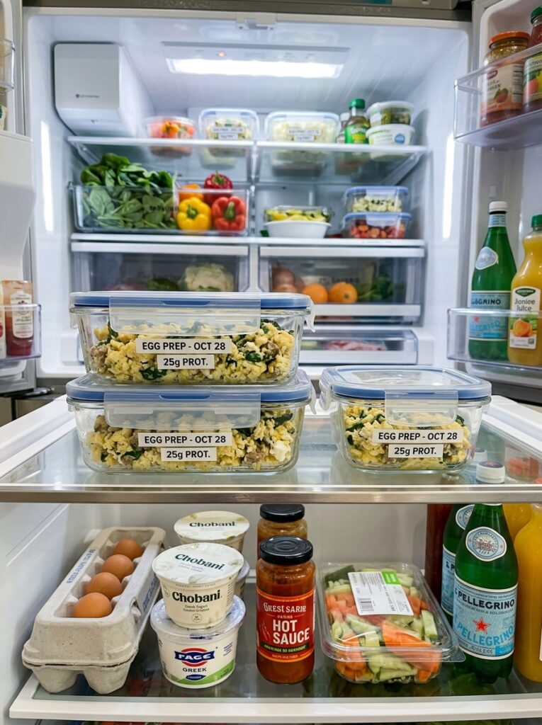 Food storage containers with eggs 202605081126