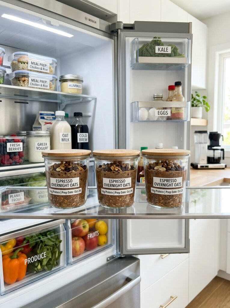 High Protein Espresso Overnight Oats: The Ultimate Morning Fuel 16 Food storage containers with oats 202605301548