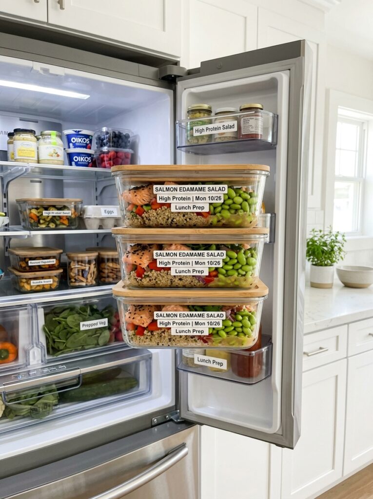 Food storage containers with salad 202605291404