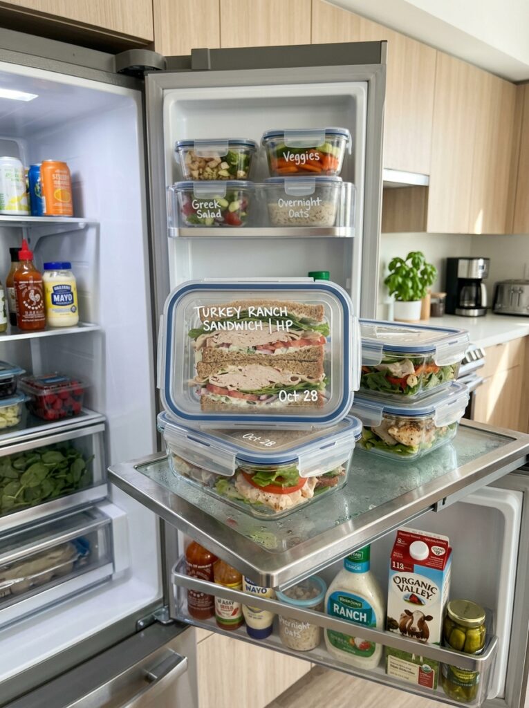 high protein turkey ranch sandwich 16 Food storage containers with san… 202605042144