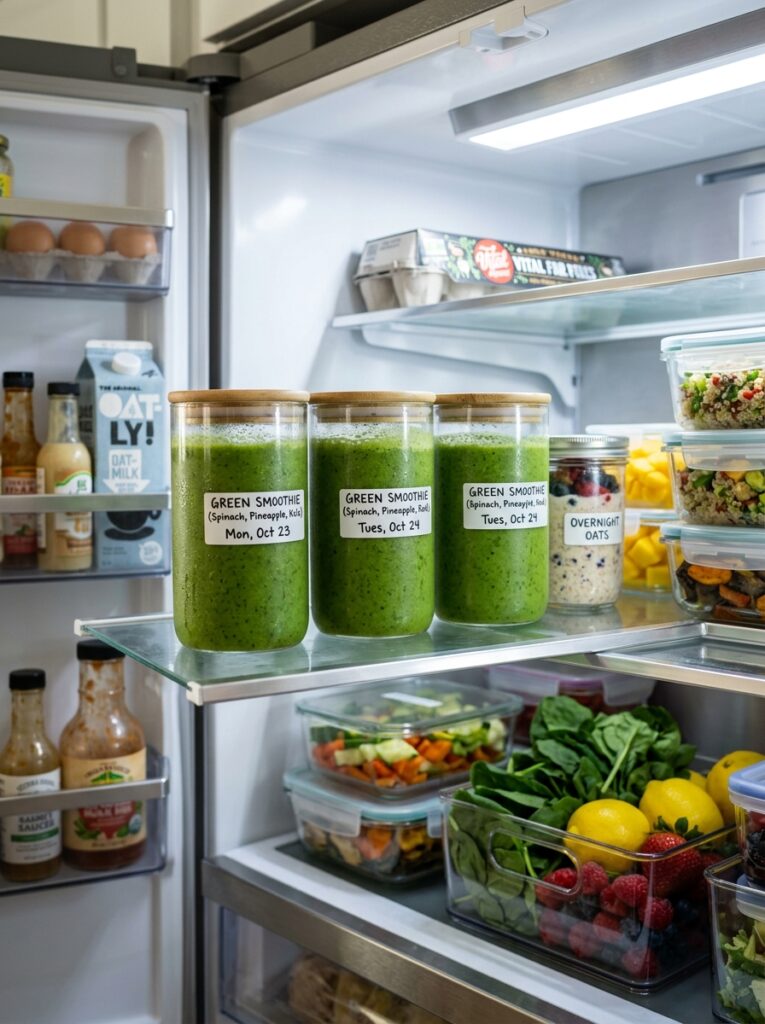 Healthy Green Smoothie Spinach Pineapple: A Complete Homemade Guide 16 Food storage containers with smo… 202606101911