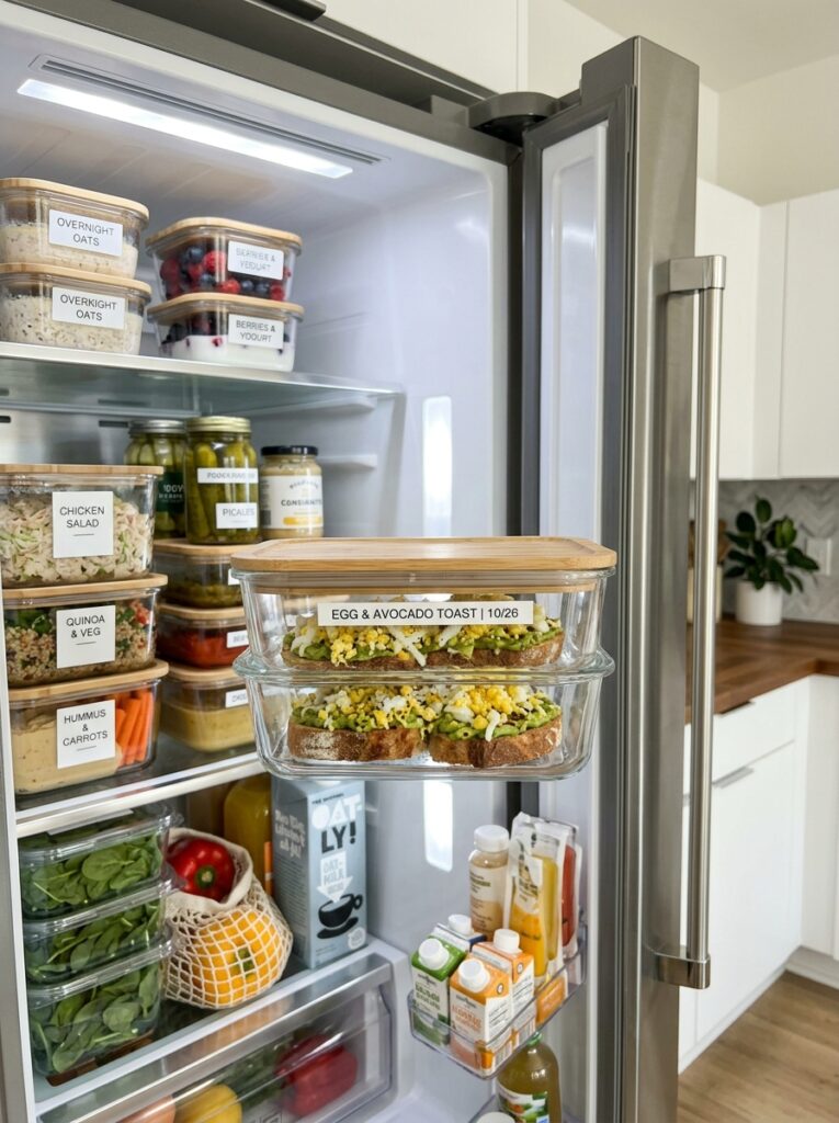 Food storage containers with toast 202606091519