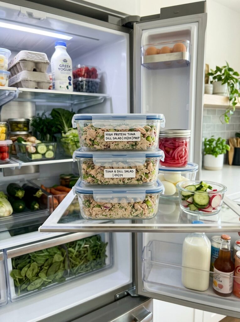 High Protein Tuna Dill Salad: A Complete Guide to a Classic Homemade Recipe 16 Food storage containers with tun… 202605241442