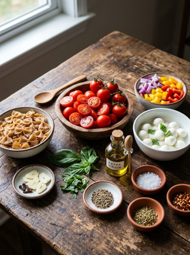 Caprese Pasta Salad with Cherry Tomatoes: A Complete Guide 13 Fresh ingredients for Caprese salad 202606031739
